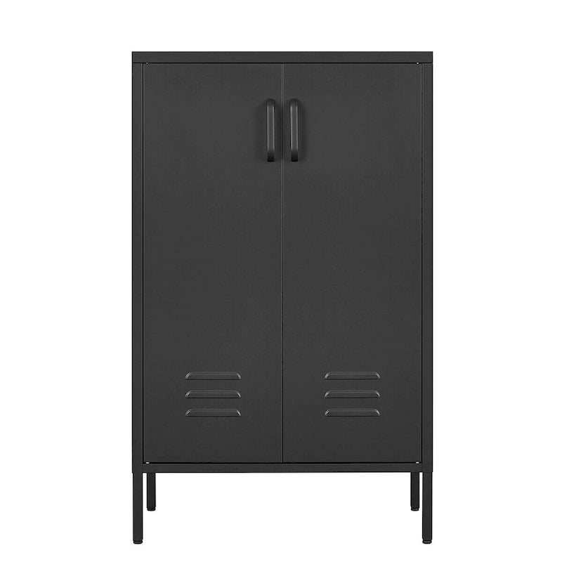 2 Door Miscellaneous Storage Cabinet with 2 Movable Partitions, for Garage / Office