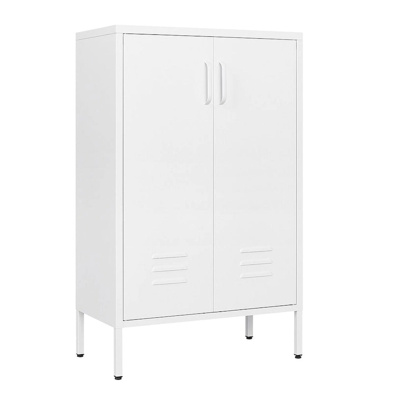 2 Door Miscellaneous Storage Cabinet with 2 Movable Partitions, for Garage / Office