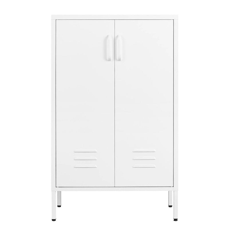 2 Door Miscellaneous Storage Cabinet with 2 Movable Partitions, for Garage / Office