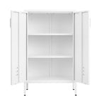 2 Door Miscellaneous Storage Cabinet with 2 Movable Partitions, for Garage / Office