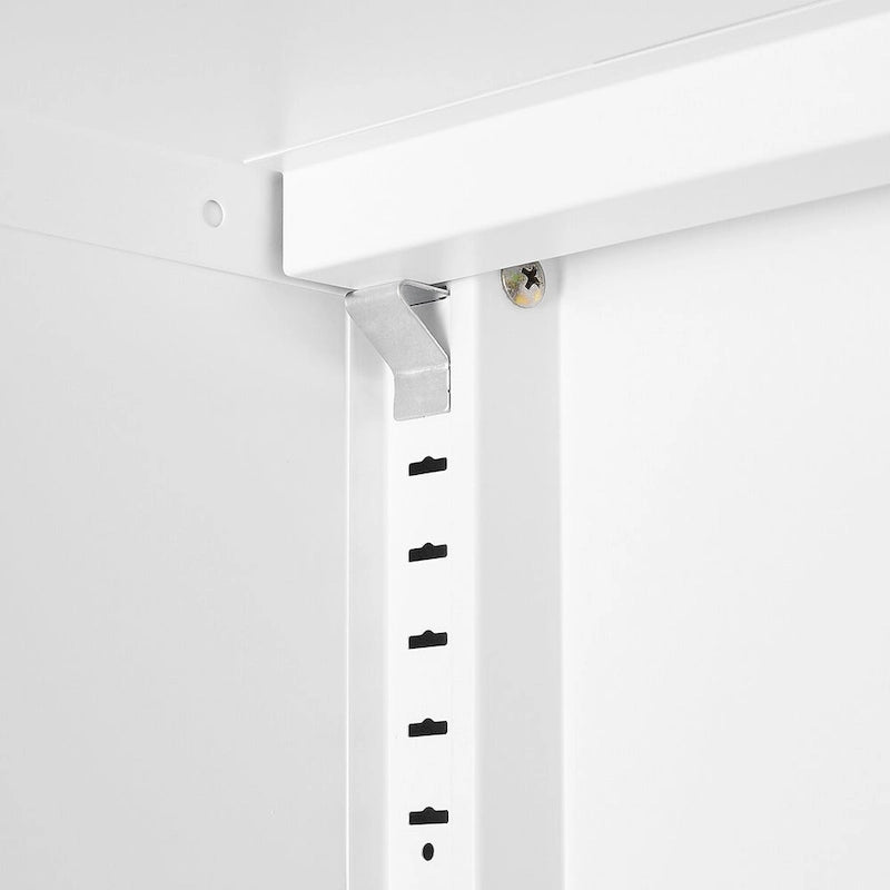 2 Door Miscellaneous Storage Cabinet with 2 Movable Partitions, for Garage / Office