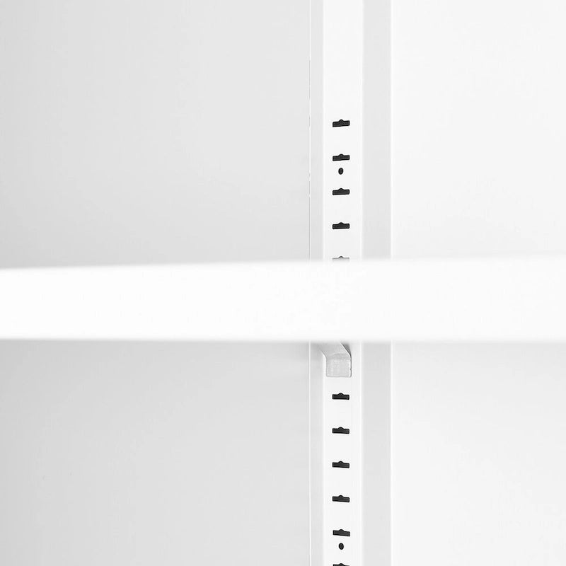 2 Door Miscellaneous Storage Cabinet with 2 Movable Partitions, for Garage / Office