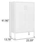 2 Door Miscellaneous Storage Cabinet with 2 Movable Partitions, for Garage / Office