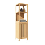 Large capacity multifunctional bamboo storage cabinet furniture for bathroom and living room