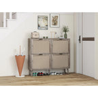 4 Door Freestanding Modern Shoe Storage Cabinet, for Entryway