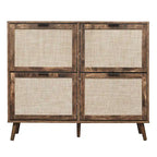 4 Door Freestanding Modern Shoe Storage Cabinet, for Entryway